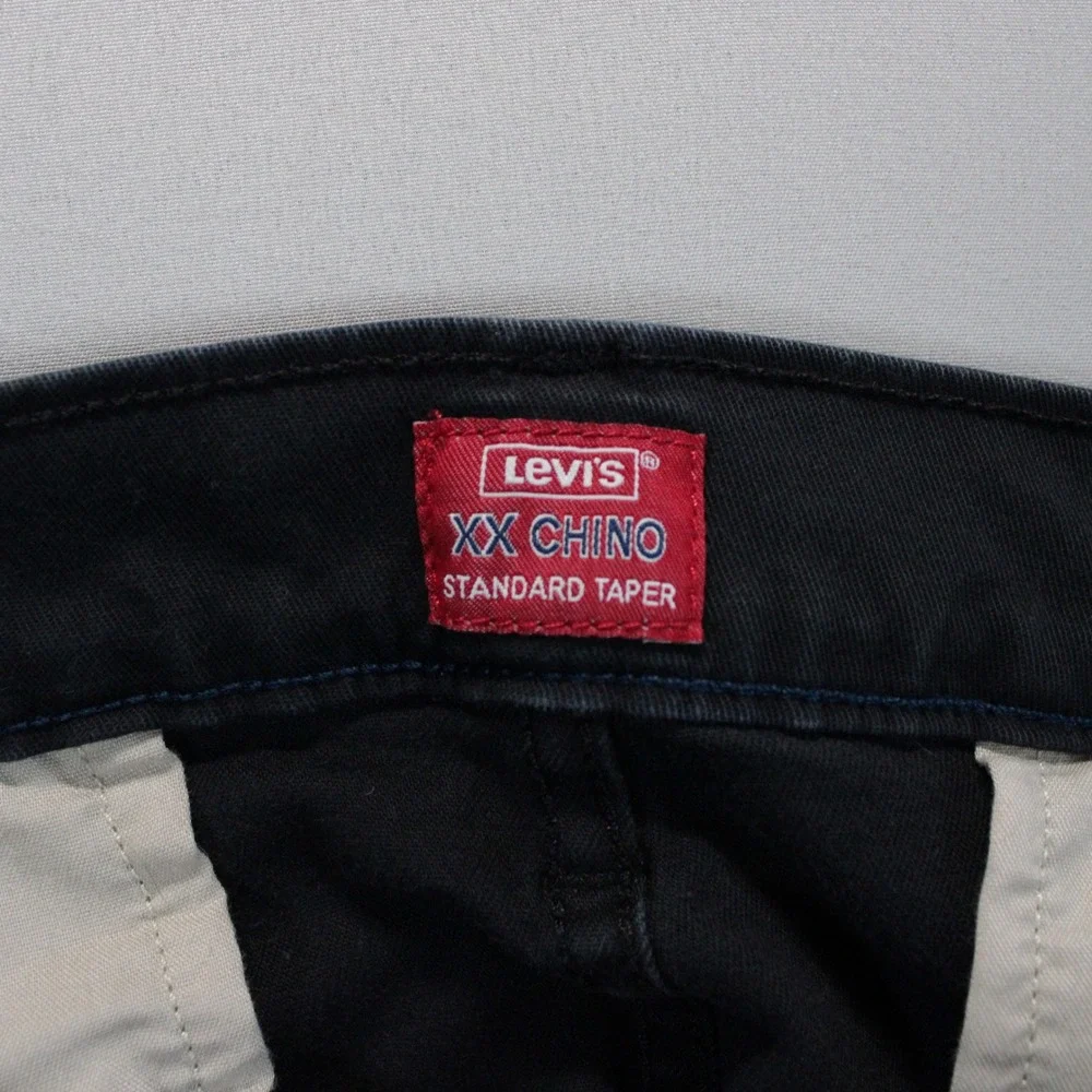 Levis XX Chino Standard Taper Black Pants Mens 36x34 Modern Tech Active Workwear